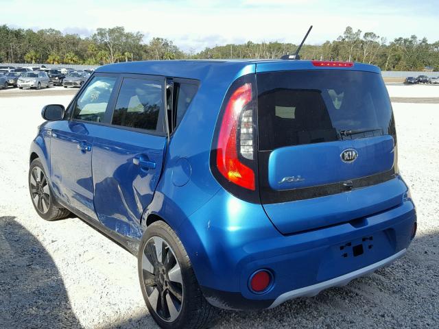 KNDJP3A55H7452010 - 2017 KIA SOUL + BLUE photo 3