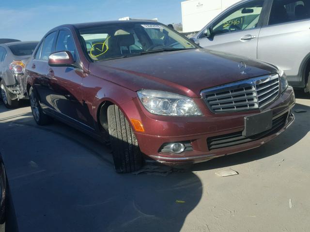 WDDGF54X39F275881 - 2009 MERCEDES-BENZ C 300 BURGUNDY photo 1