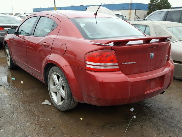 1B3LC56R78N685105 - 2008 DODGE AVENGER SX RED photo 3