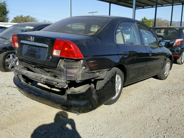 2HGES16591H598239 - 2001 HONDA CIVIC LX BLACK photo 4