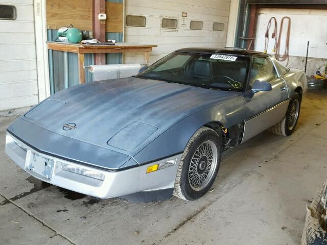 1G1AY0787E5145936 - 1984 CHEVROLET CORVETTE BLUE photo 2