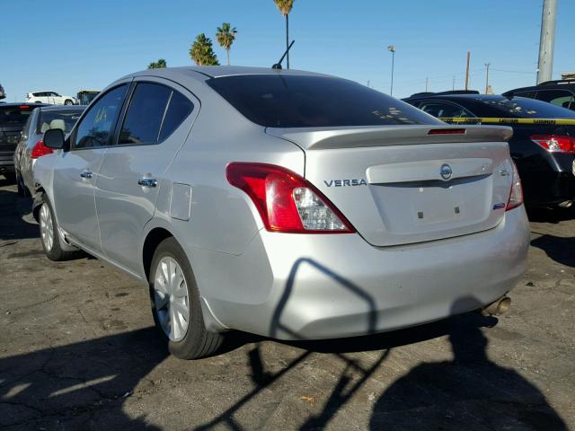 3N1CN7AP3DL851837 - 2013 NISSAN VERSA S SILVER photo 3