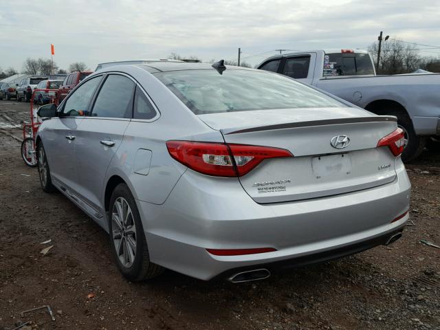 5NPE34AF8GH424174 - 2016 HYUNDAI SONATA SPO SILVER photo 3