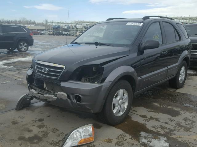 KNDJC736785854101 - 2008 KIA SORENTO EX BLACK photo 2