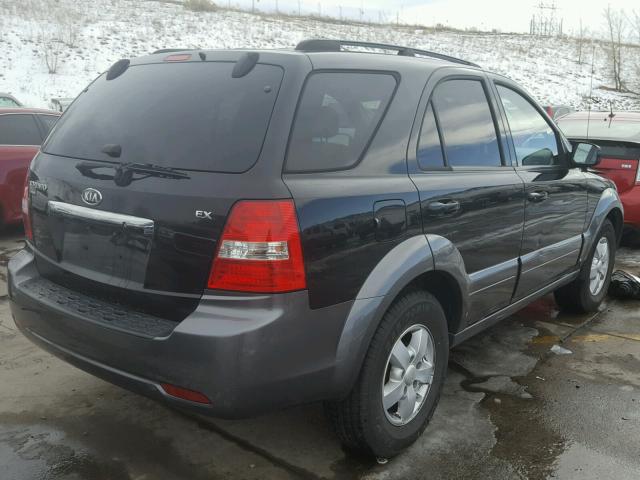 KNDJC736785854101 - 2008 KIA SORENTO EX BLACK photo 4