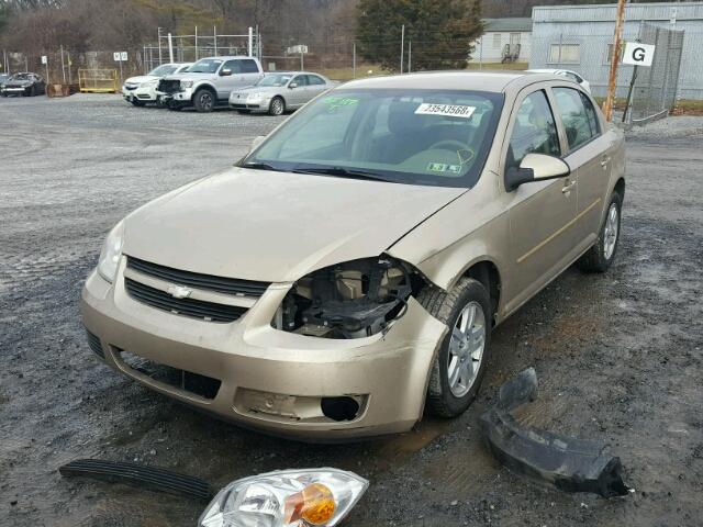 1G1AL52F257566873 - 2005 CHEVROLET COBALT LS GOLD photo 2