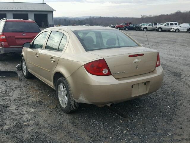 1G1AL52F257566873 - 2005 CHEVROLET COBALT LS GOLD photo 3