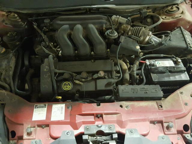 1FAFP55S3YA216336 - 2000 FORD TAURUS SES RED photo 7