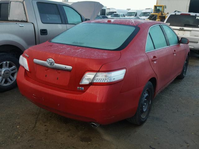 4T1BB3EK3AU124526 - 2010 TOYOTA CAMRY HYBR RED photo 4