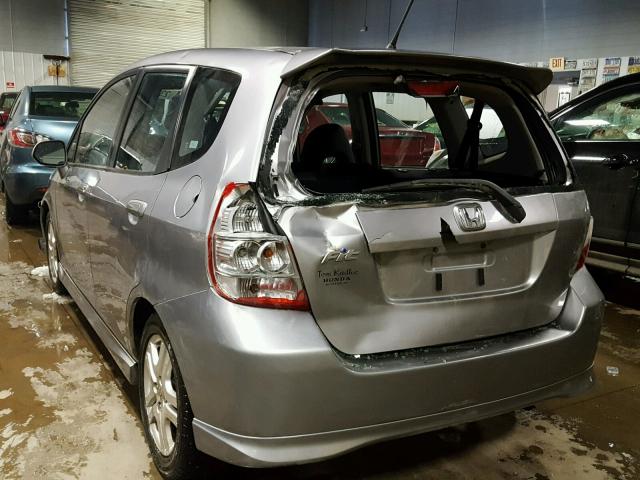 JHMGD38697S062832 - 2007 HONDA FIT S GRAY photo 3