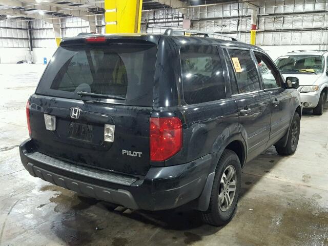 2HKYF18575H504059 - 2005 HONDA PILOT EXL BLACK photo 4