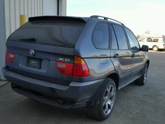 5UXFA53502LP41079 - 2002 BMW X5 3.0I GRAY photo 4