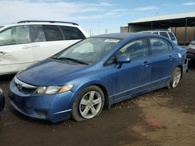 2HGFA1F6XAH503493 - 2010 HONDA CIVIC BLUE photo 2