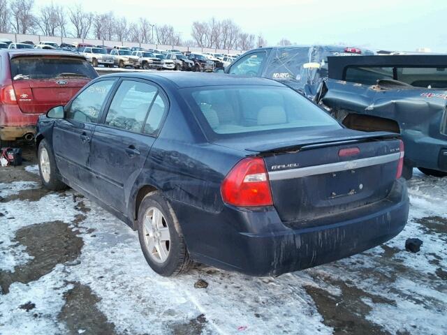 1G1ZT54825F153598 - 2005 CHEVROLET MALIBU LS BLUE photo 3