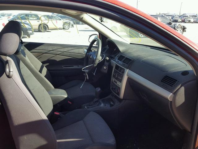 1G1AT18H897164489 - 2009 CHEVROLET COBALT LT RED photo 5