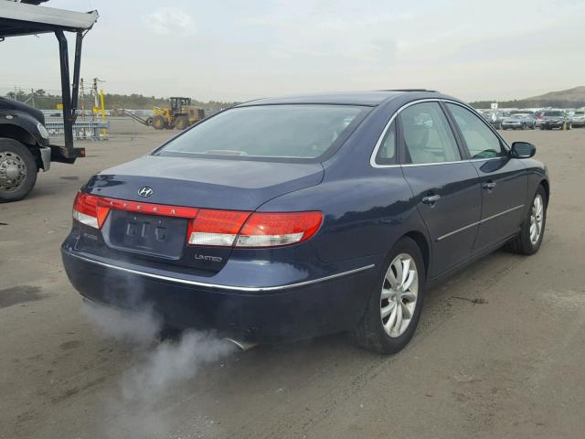 KMHFC46F06A039139 - 2006 HYUNDAI AZERA SE BLUE photo 4