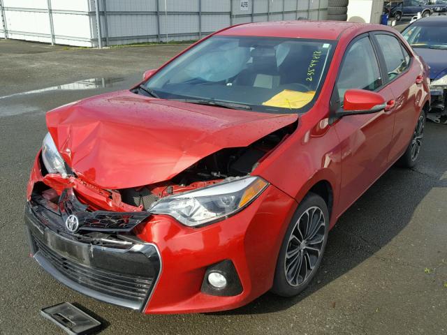 5YFBURHEXEP018312 - 2014 TOYOTA COROLLA L RED photo 2