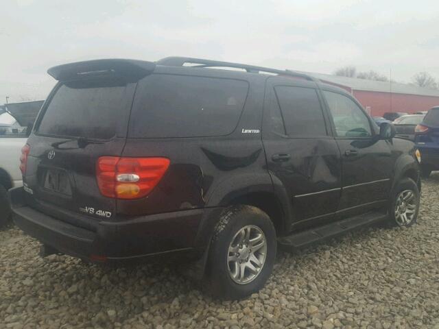 5TDBT48A44S206624 - 2004 TOYOTA SEQUOIA LI BLACK photo 4