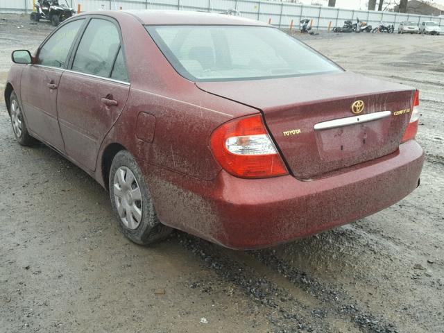 4T1BE32KX2U023934 - 2002 TOYOTA CAMRY LE MAROON photo 3