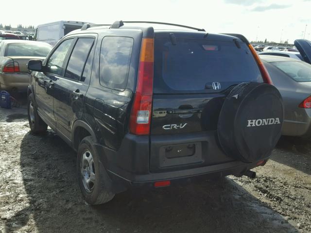 JHLRD68422C004819 - 2002 HONDA CR-V LX BLACK photo 3