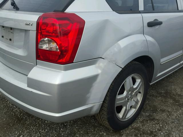 1B3HB48B47D188214 - 2007 DODGE CALIBER SX SILVER photo 9