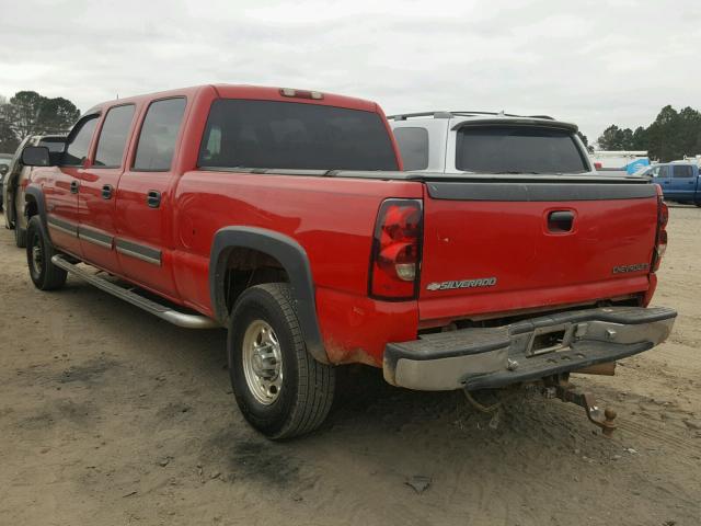 1GCHK23114F154295 - 2004 CHEVROLET SILVERADO RED photo 3