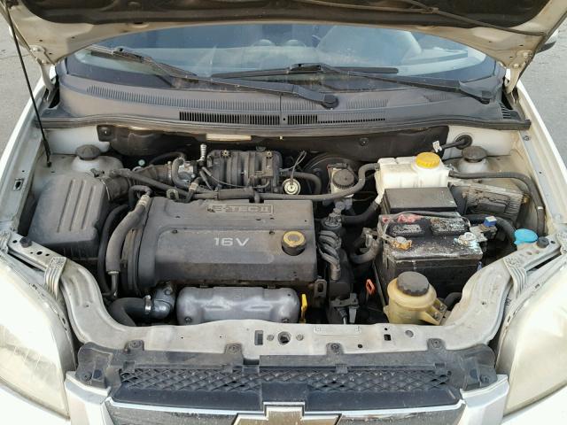 KL1TD56647B052585 - 2007 CHEVROLET AVEO BASE ვერცხლისფერი ფოტო 7