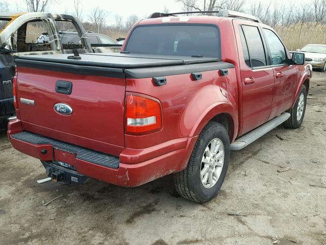 1FMEU53K27UA21421 - 2007 FORD EXPLORER S RED photo 4