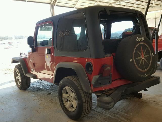 1J4FA39S33P345820 - 2003 JEEP WRANGLER C RED photo 3