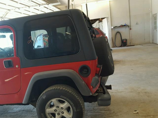 1J4FA39S33P345820 - 2003 JEEP WRANGLER C RED photo 9