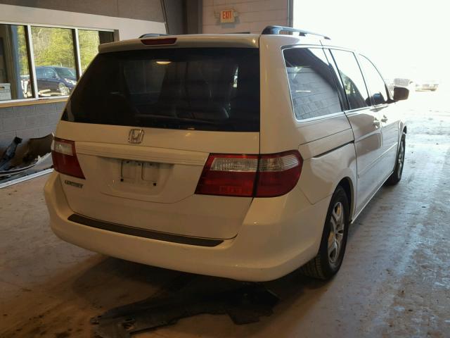 5FNRL38716B430101 - 2006 HONDA ODYSSEY EX WHITE photo 4