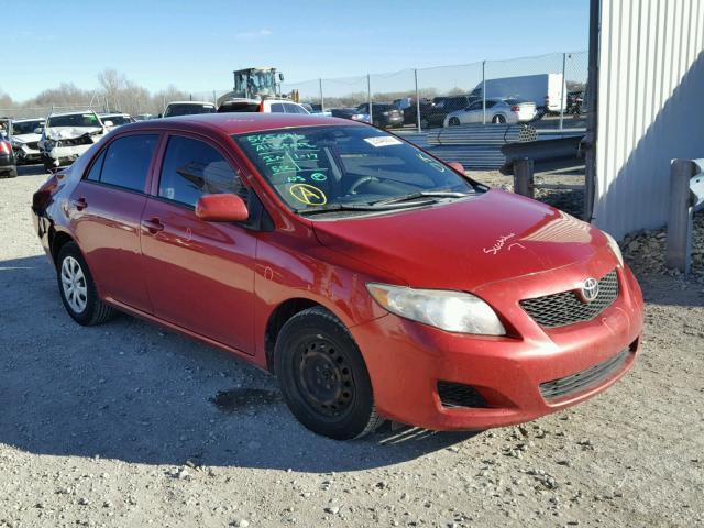 1NXBU40E99Z146656 - 2009 TOYOTA COROLLA BA RED photo 1