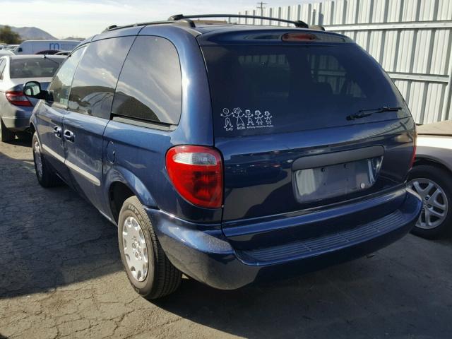 1C4GJ25B43B170498 - 2003 CHRYSLER VOYAGER BLUE photo 3