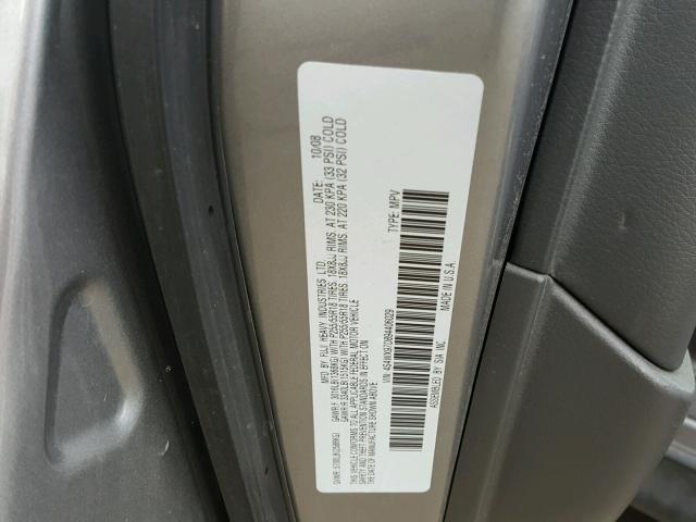 4S4WX97D894406029 - 2009 SUBARU TRIBECA LI GRAY photo 10