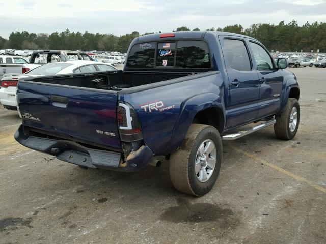 3TMJU62N15M005006 - 2005 TOYOTA TACOMA DOU BLUE photo 4