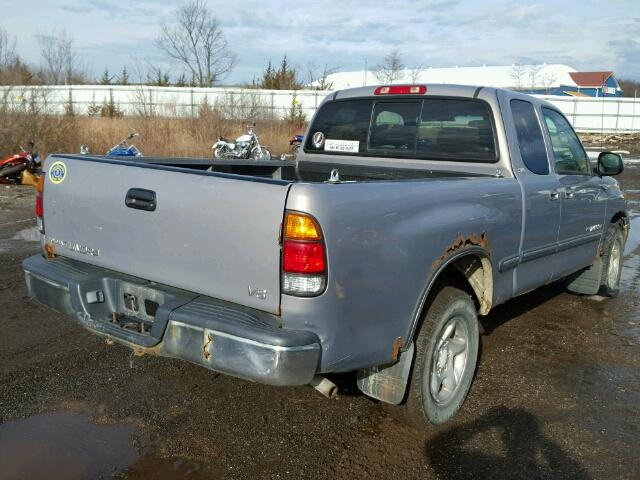 5TBRT3410YS001251 - 2000 TOYOTA TUNDRA ACC GRAY photo 4