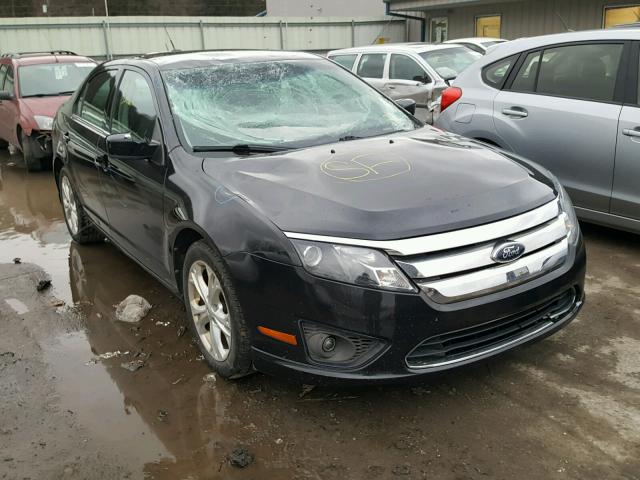 3FAHP0HA1CR381458 - 2012 FORD FUSION SE BLACK photo 1