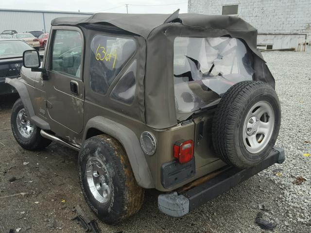 1J4FA29S55P311312 - 2005 JEEP WRANGLER / TAN photo 3