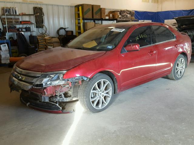 3FAHP0HA4AR428642 - 2010 FORD FUSION SE RED photo 2