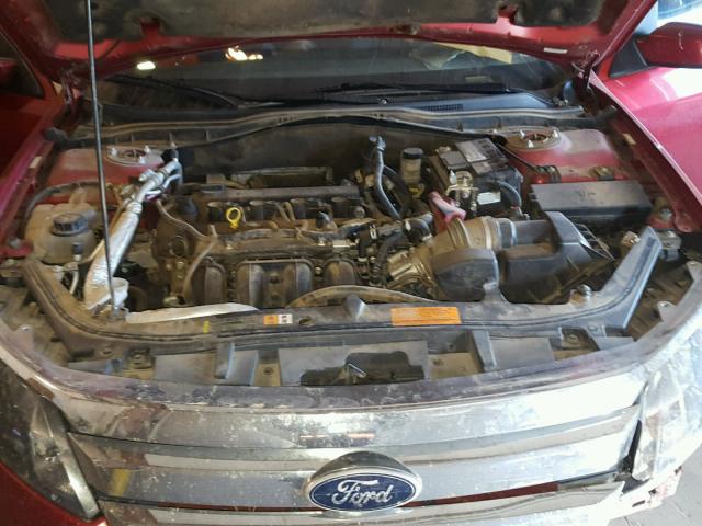 3FAHP0HA4AR428642 - 2010 FORD FUSION SE RED photo 7