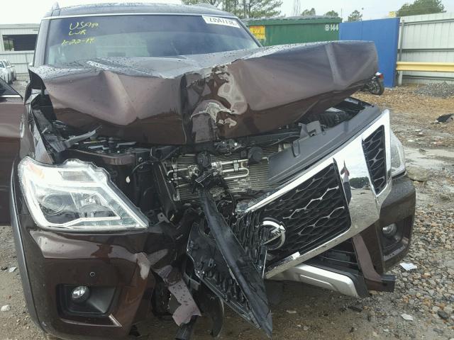 JN8AY2ND4H9009414 - 2017 NISSAN ARMADA SV BROWN photo 9