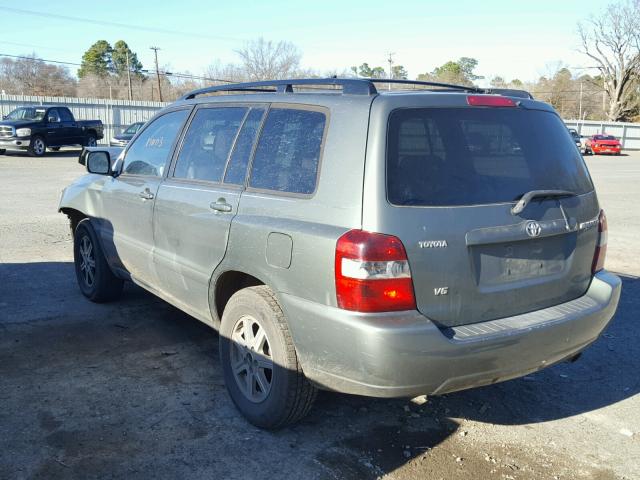 JTEGP21AX50078737 - 2005 TOYOTA HIGHLANDER GREEN photo 3