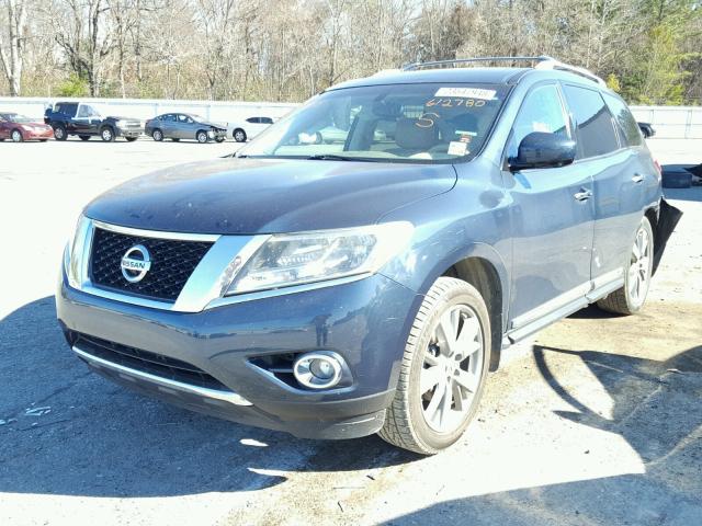 5N1AR2MN4DC612780 - 2013 NISSAN PATHFINDER BLUE photo 2