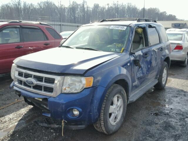 1FMCU93108KA90157 - 2008 FORD ESCAPE XLT BLUE photo 2