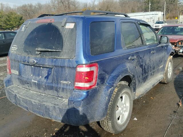 1FMCU93108KA90157 - 2008 FORD ESCAPE XLT BLUE photo 4