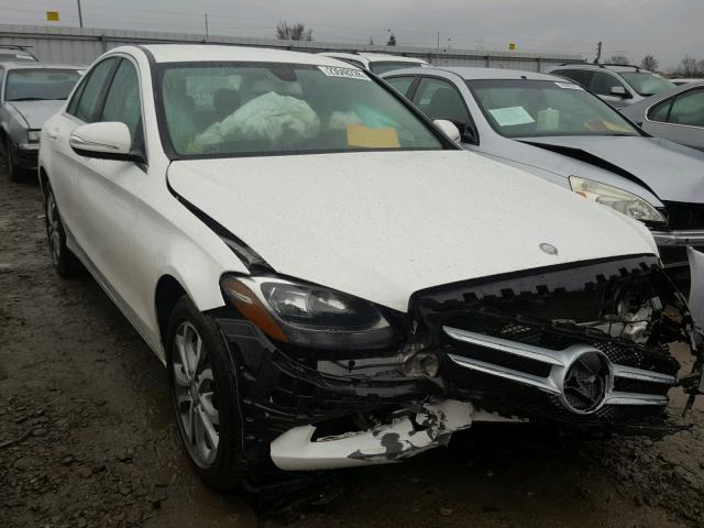 55SWF4KB0FU081346 - 2015 MERCEDES-BENZ C 300 4MAT WHITE photo 1