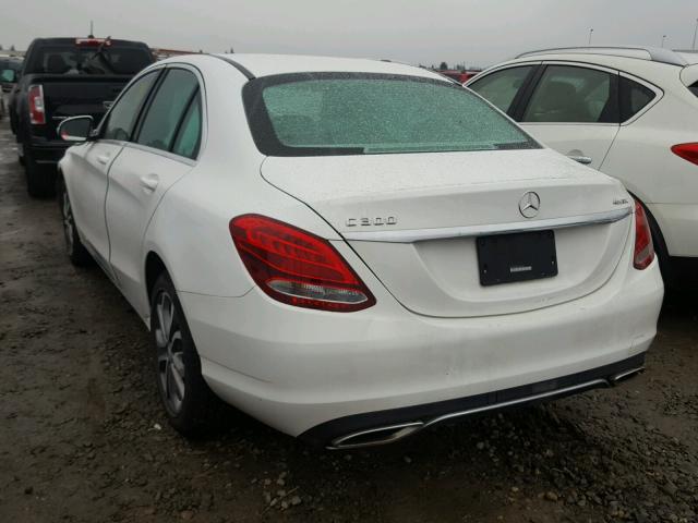 55SWF4KB0FU081346 - 2015 MERCEDES-BENZ C 300 4MAT WHITE photo 3