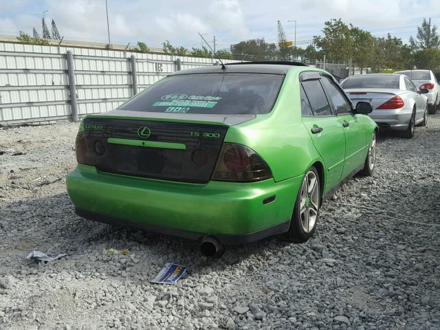 JTHBD182910022216 - 2001 LEXUS IS 300 GREEN photo 4