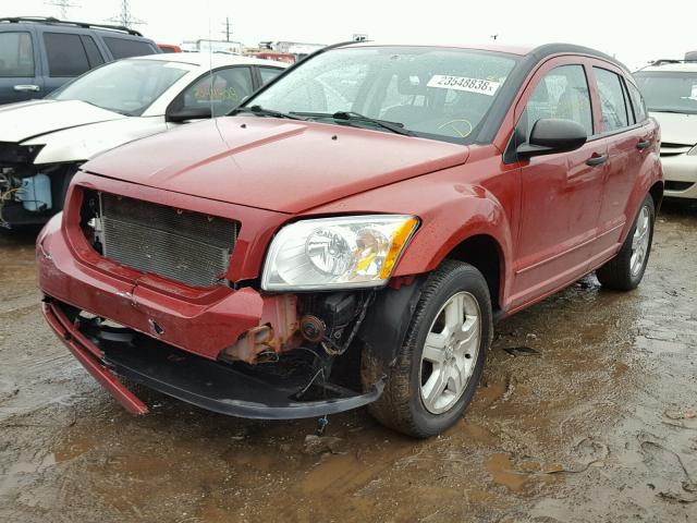 1B3HB48C77D167091 - 2007 DODGE CALIBER SX RED photo 2