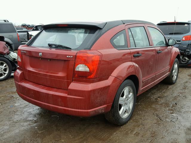 1B3HB48C77D167091 - 2007 DODGE CALIBER SX RED photo 4